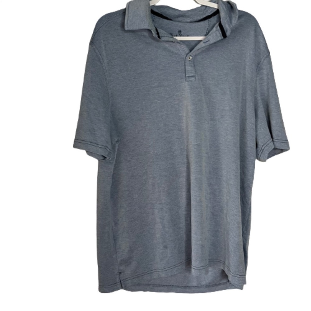 Nat Nast Blue Polo Shirt Size XL Collared Partial Button Down FLAWED.